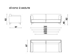 KANAPA TRZYOSOBOWA JOE 280 NUBE - obrazek 3