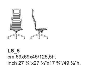 KRZESŁO 3 LOTUS DELUXE HIGH CAPPELLINI - obrazek 11
