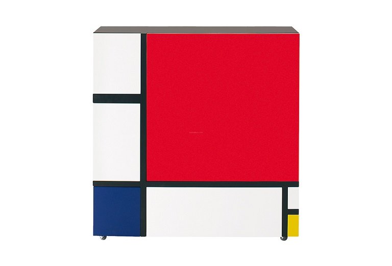 KOMODA NA KÓŁKACH HOMAGE TO MONDRIAN MARKI CAPPELLINI WARIANT 2