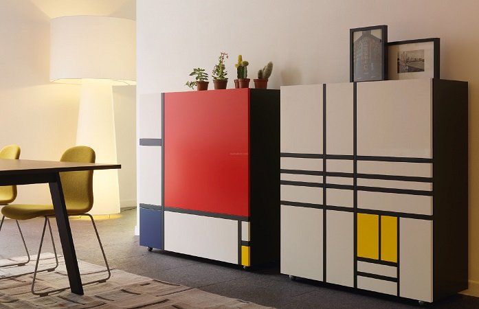 KOMODA NA KÓŁKACH HOMAGE TO MONDRIAN MARKI CAPPELLINI WARIANT 2 - obrazek 2