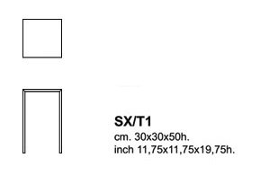 MINISTEEL STOLIK 30X30X50 CAPPELLINI - obrazek 4