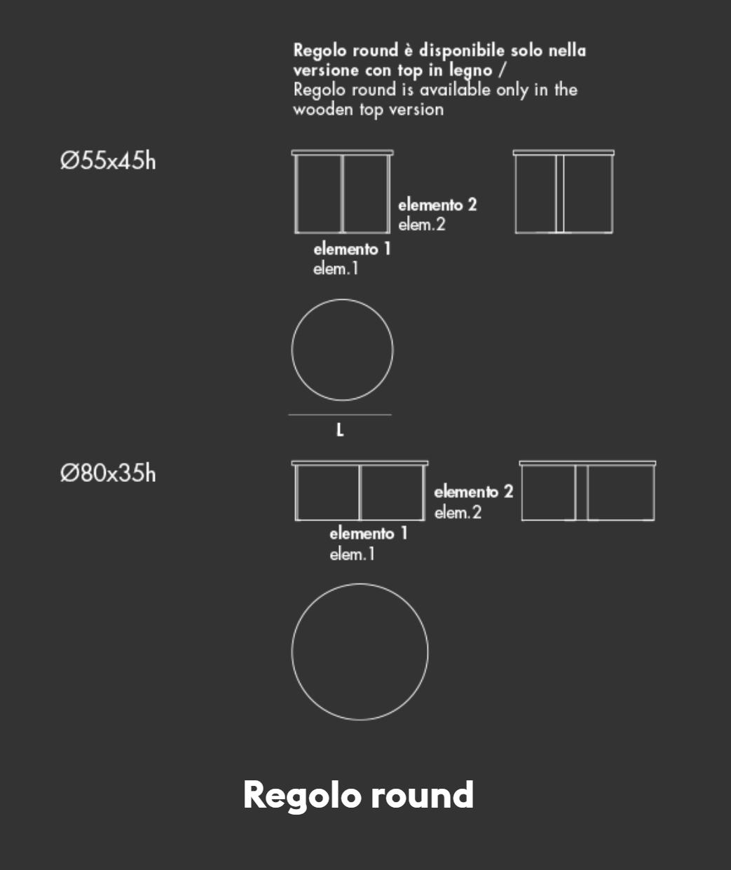 STOLIK KAWOWY REGOLO ROUND SOVET ITALIA - obrazek 7