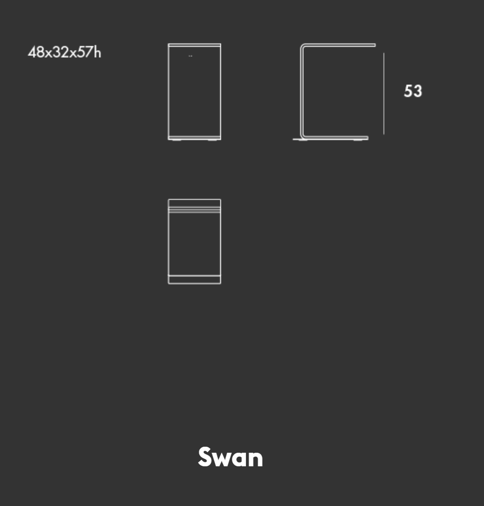STOLIK KAWOWY SWAN SOVET ITALIA - obrazek 5