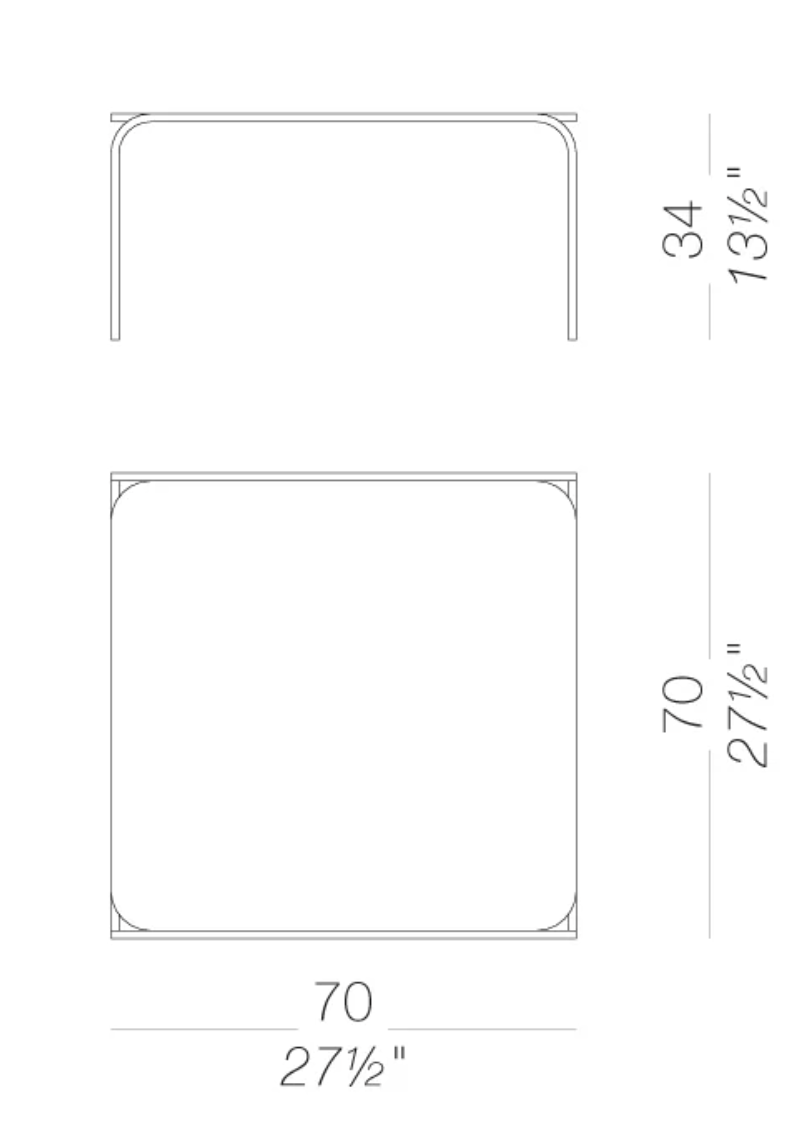 STOLIK TOE 70 X 70 LAPALMA - obrazek 6