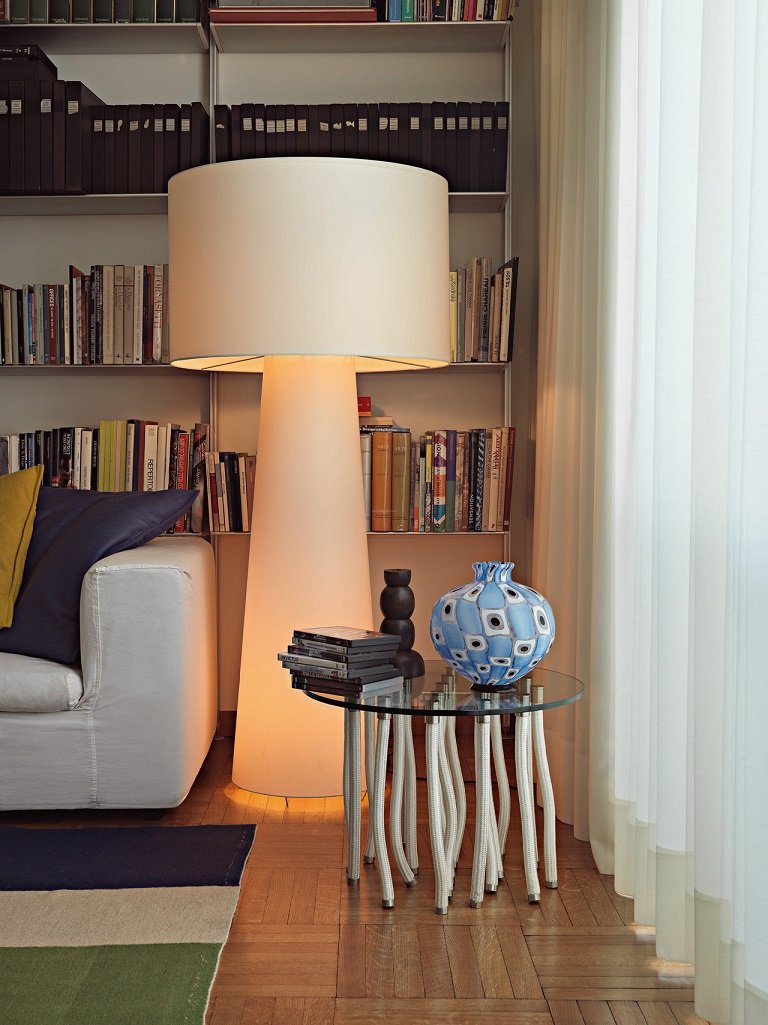 LAMPA PODŁOGOWA BIAŁA BIG SHADOW 198,5 H CAPPELLINI