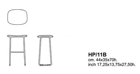 KRZESŁO MORRISON STOOL DREWNO 70 H CAPPELLINI - obrazek 5