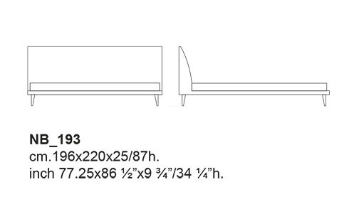 ŁÓŻKO BED 196 CM CAPPELLINI - obrazek 4