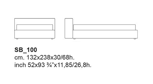 ŁÓŻKO SUPEROBLONG BED 122 CM CAPPELLINI - obrazek 4