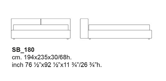 ŁÓŻKO SUPEROBLONG BED 194 CM CAPPELLINI - obrazek 5