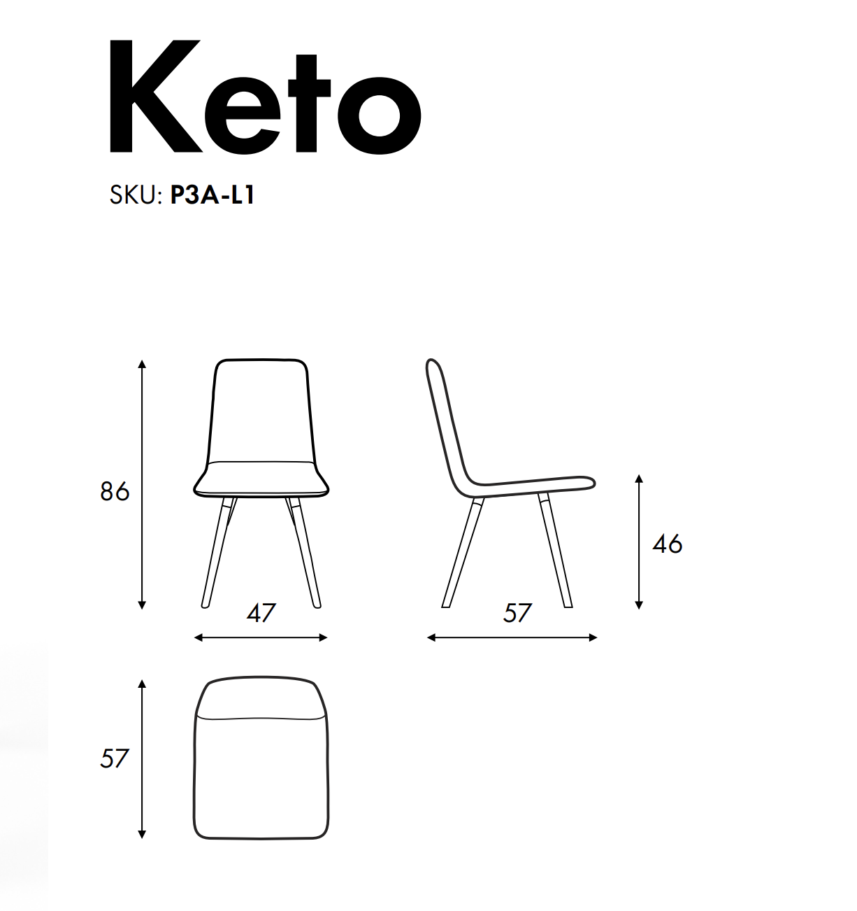 KRZESŁO TAPICEROWANE BEZ PODŁOKIETNIKÓW KETO, KYLKO - obrazek 27