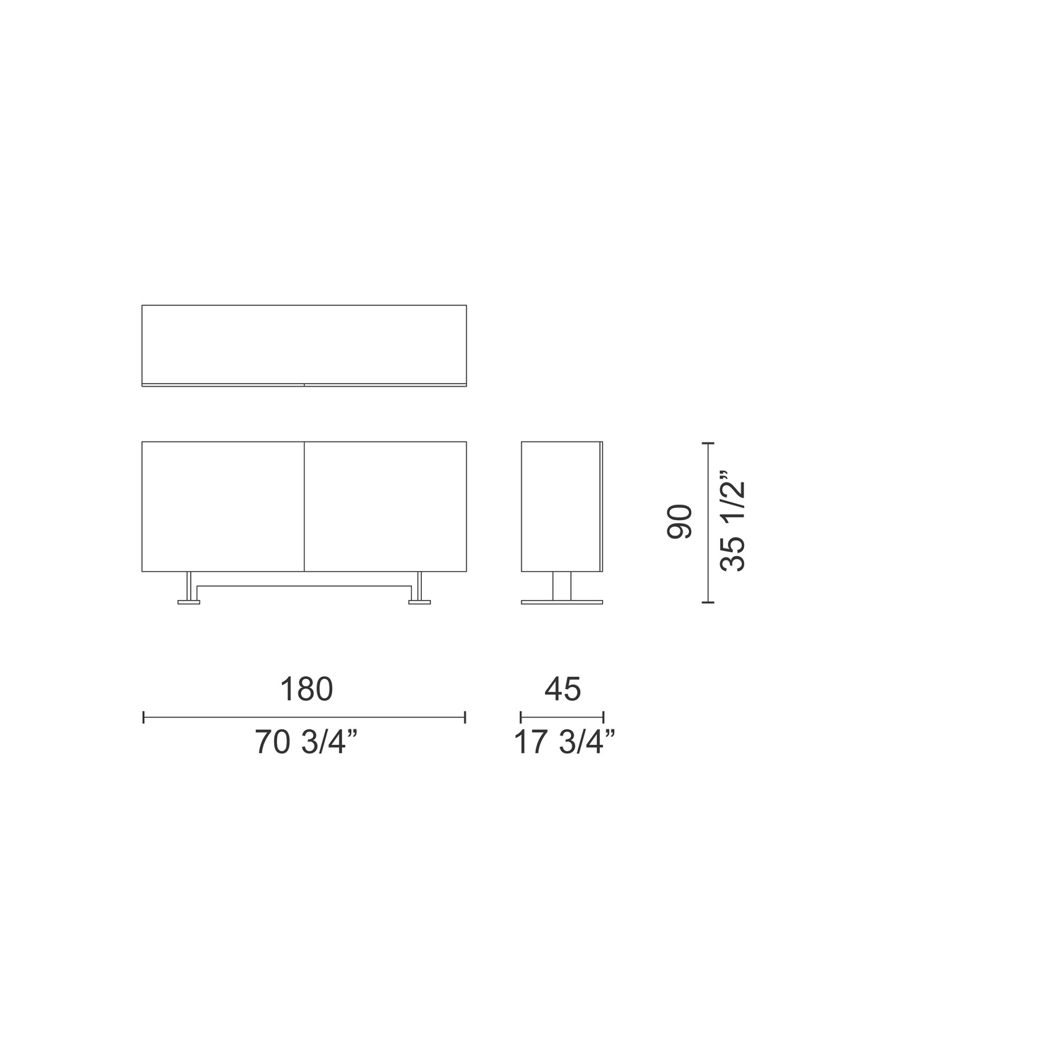 KOMODA LUXOR CABINET CAPPELLINI – 7 ROZMIARÓW - obrazek 8