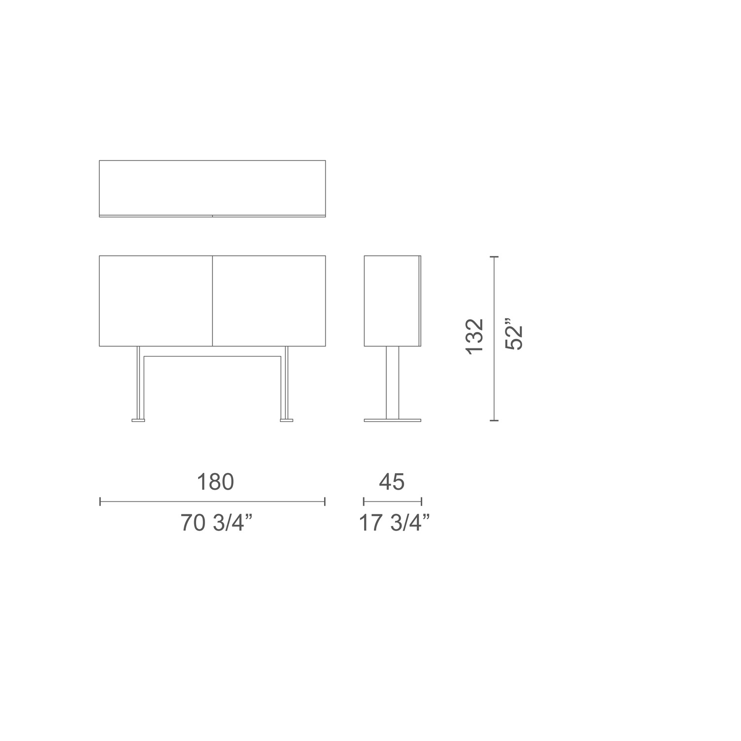 KOMODA LUXOR CABINET CAPPELLINI – 7 ROZMIARÓW - obrazek 14