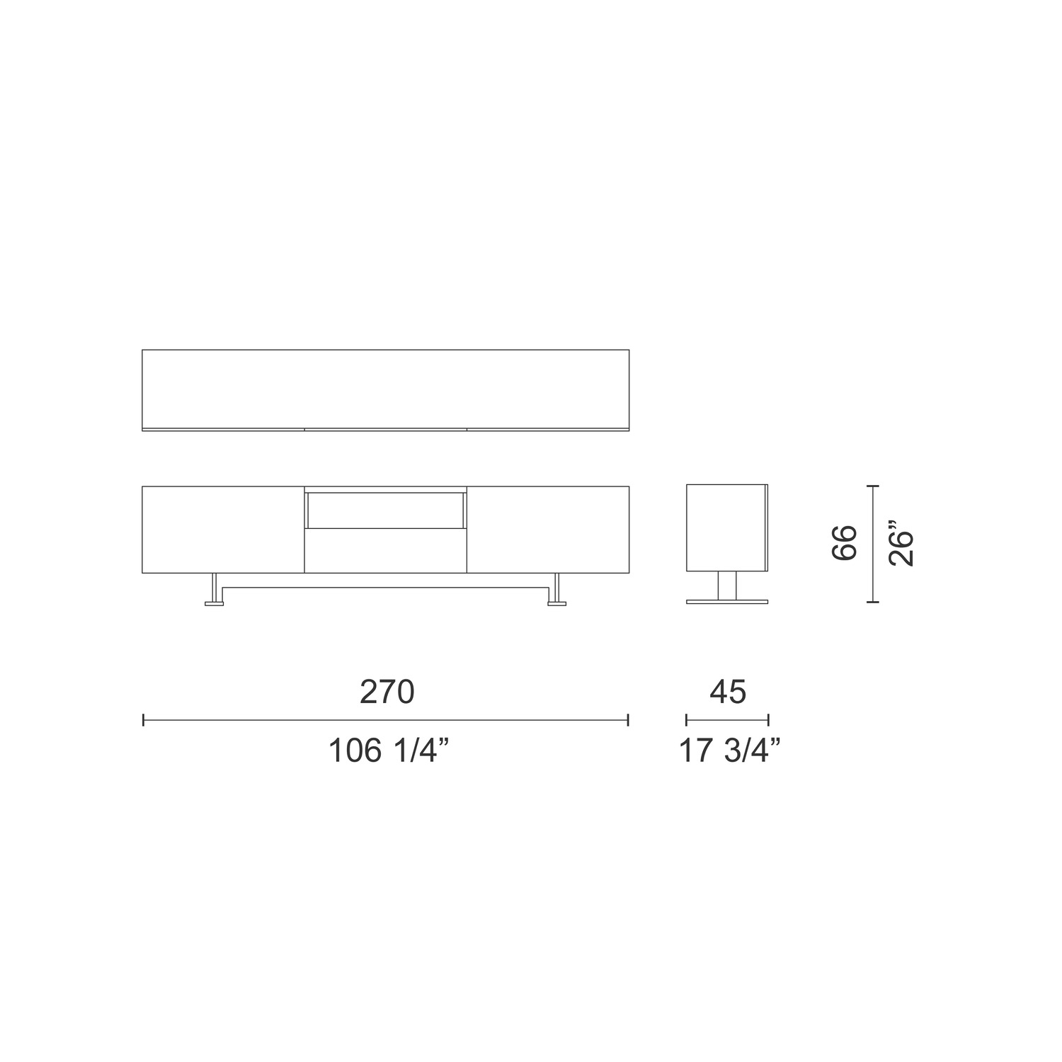 KOMODA LUXOR CABINET CAPPELLINI – 7 ROZMIARÓW - obrazek 13