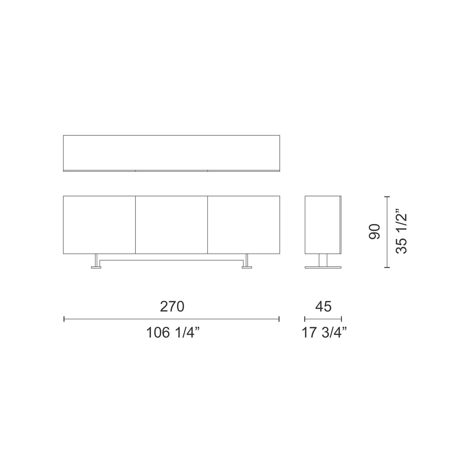 KOMODA LUXOR CABINET CAPPELLINI – 7 ROZMIARÓW - obrazek 11