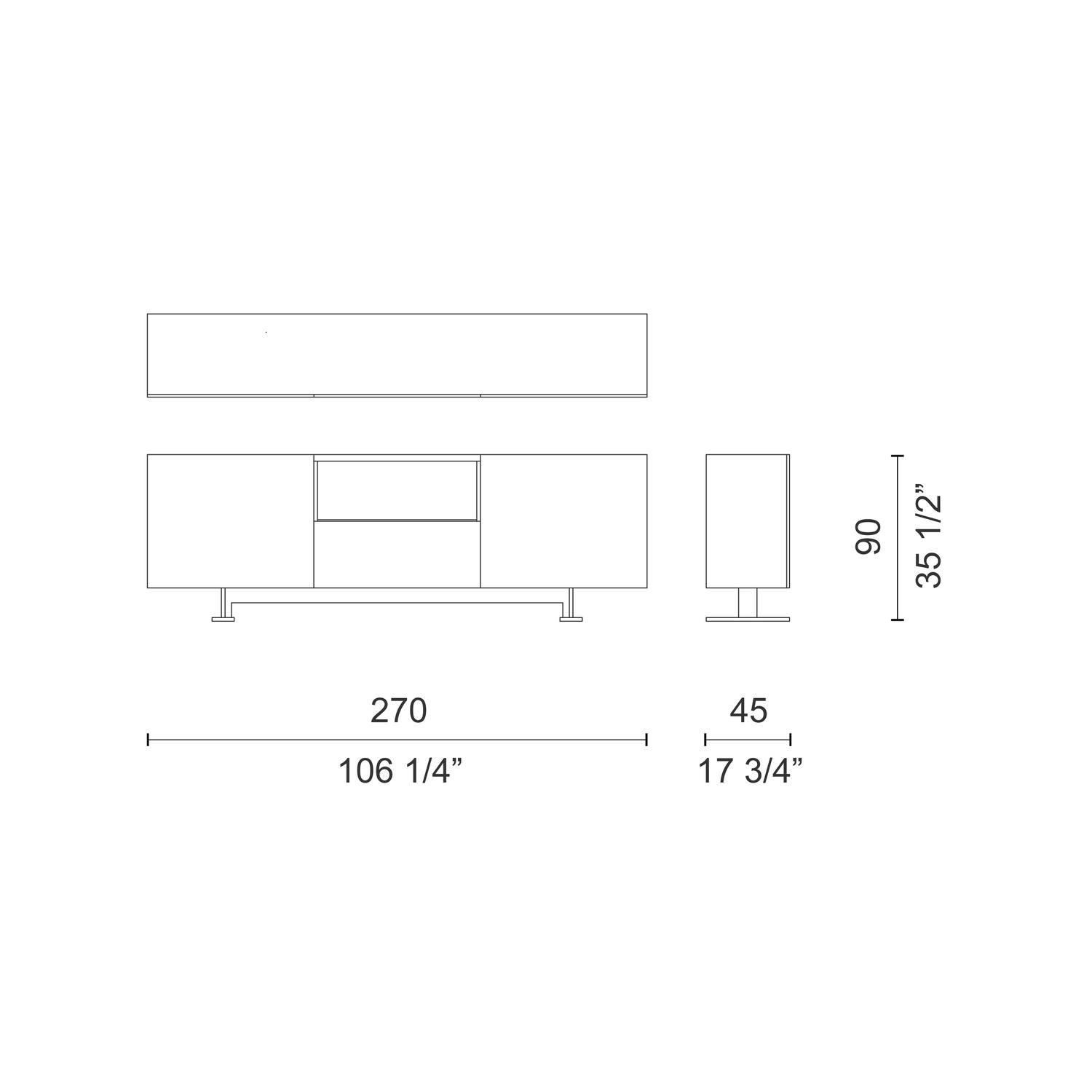 KOMODA LUXOR CABINET CAPPELLINI – 7 ROZMIARÓW - obrazek 16