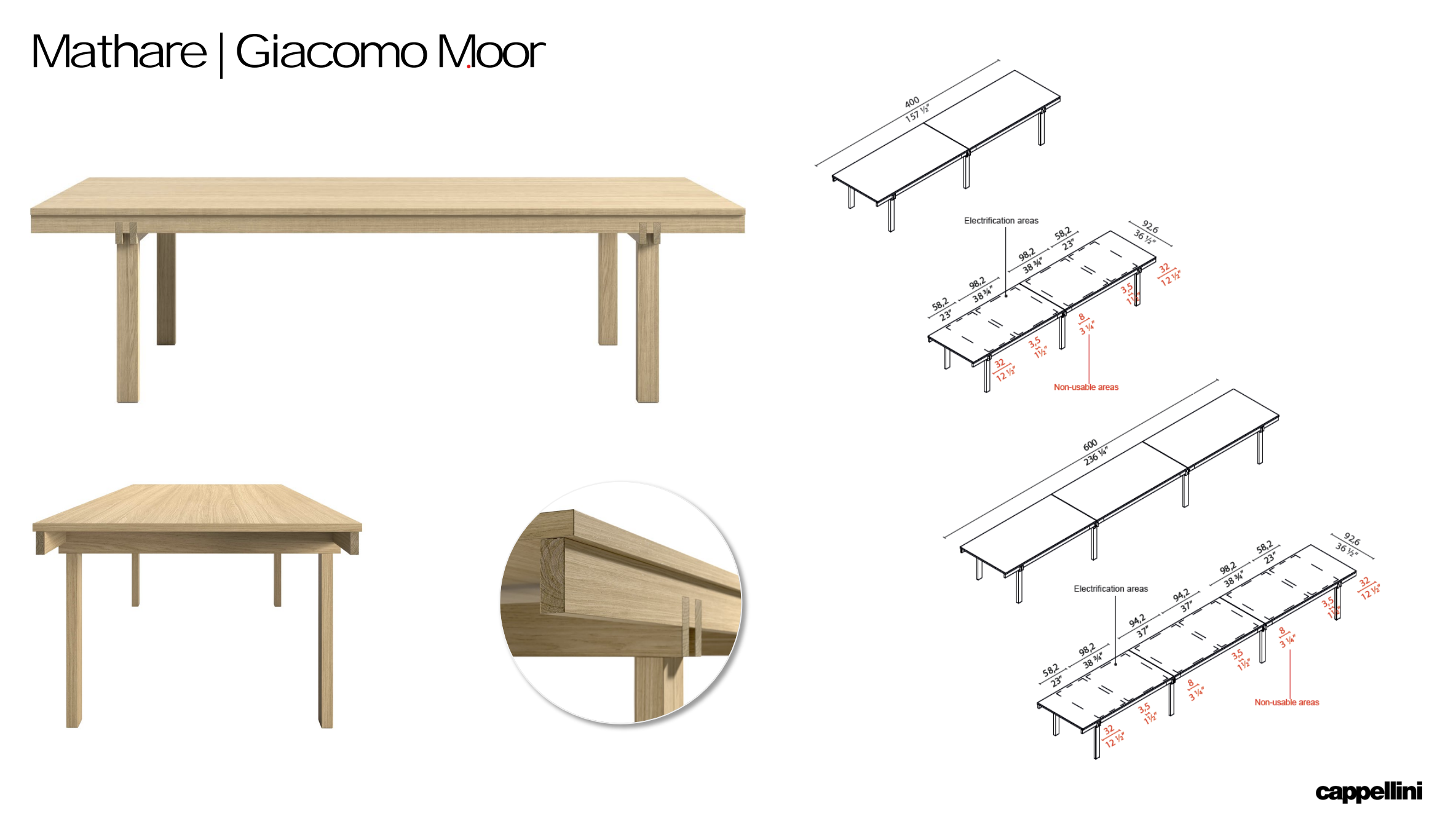 MODUŁOWE STOŁY I ŁAWKA MATHARE PROJEKTU GIACOMO MOOR, CAPPELLINI - obrazek 7