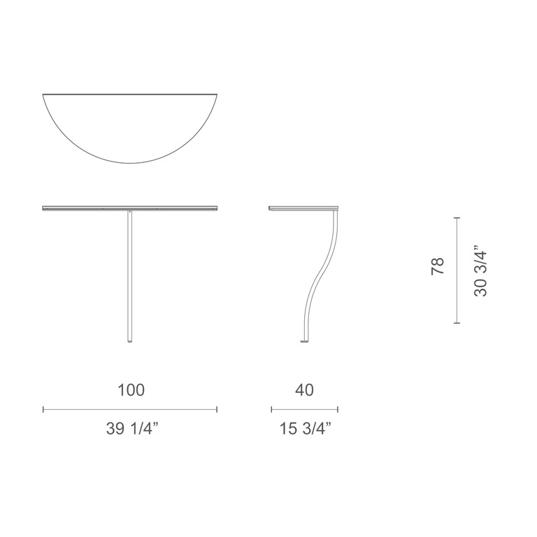KONSOLA ONE LEGGED TABLE CAPPELLINI - 1 ROZMIAR - obrazek 6