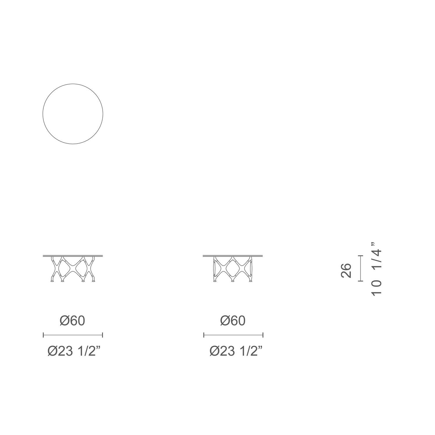 STOLIK KAWOWY X TABLE SYSTEM CAPPELLINI - 5 ROZMIARÓW - obrazek 8