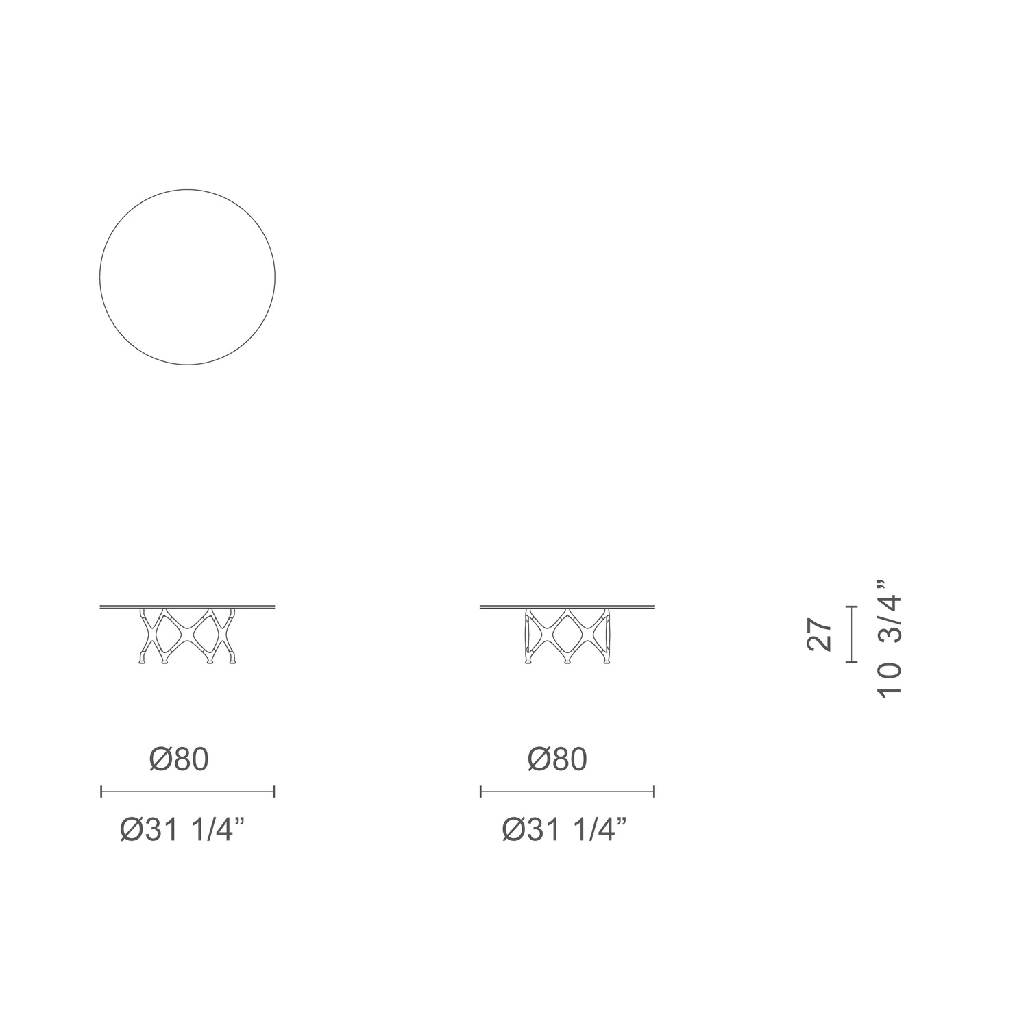 STOLIK KAWOWY X TABLE SYSTEM CAPPELLINI - 5 ROZMIARÓW - obrazek 9