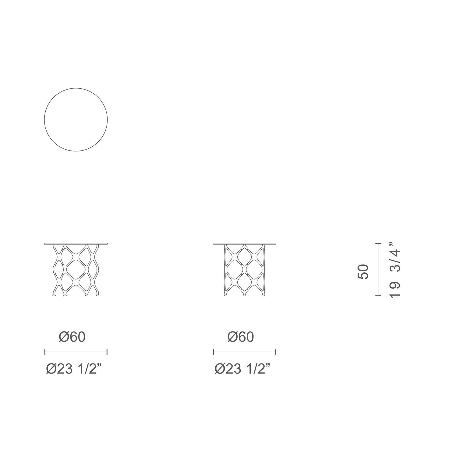 STOLIK KAWOWY X TABLE SYSTEM CAPPELLINI - 5 ROZMIARÓW - obrazek 10