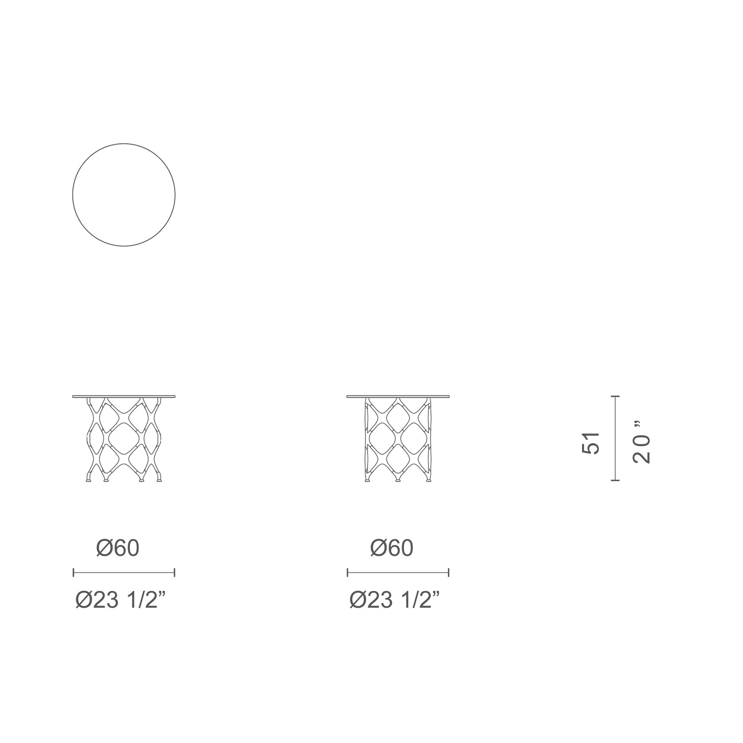 STOLIK KAWOWY X TABLE SYSTEM CAPPELLINI - 5 ROZMIARÓW - obrazek 11