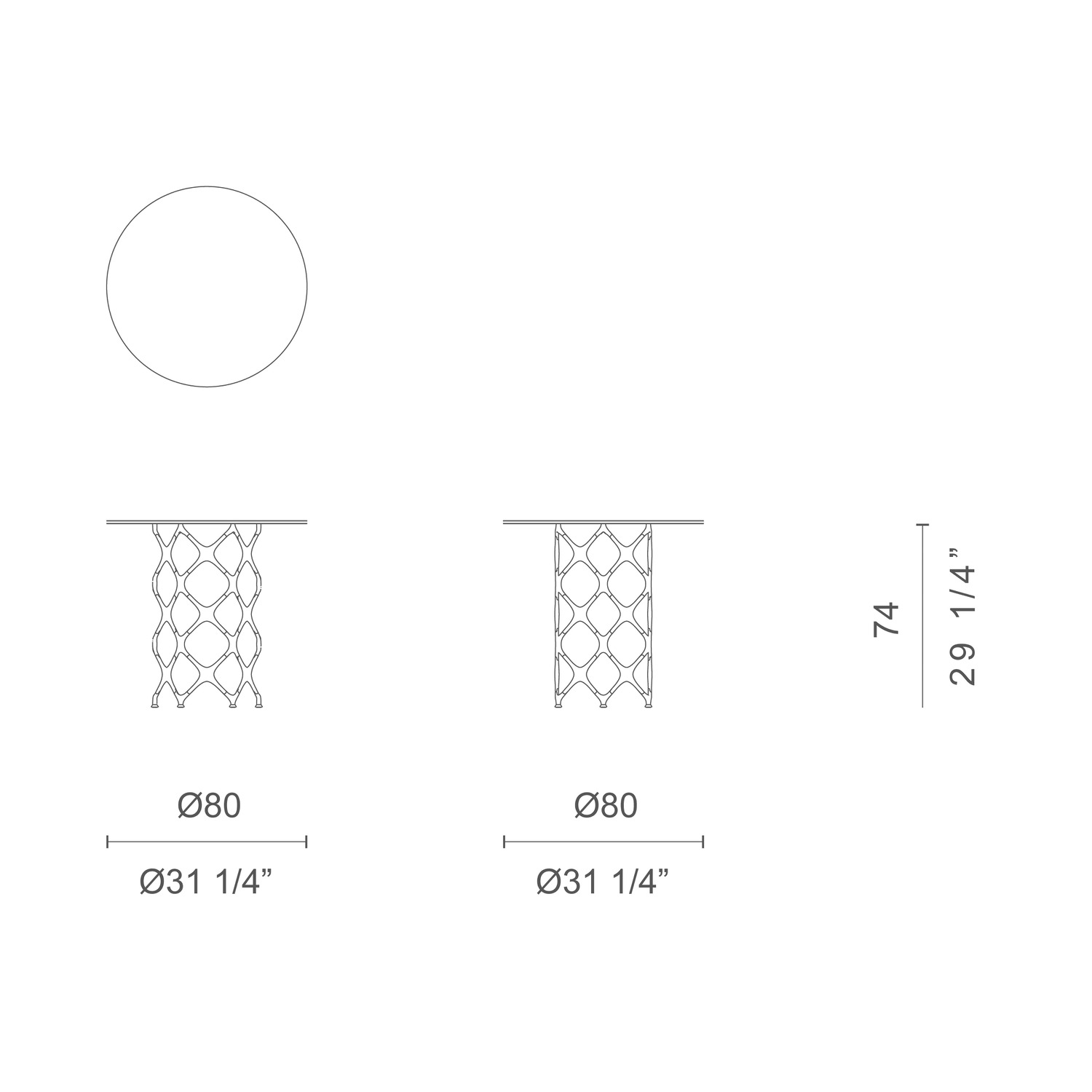 STOLIK KAWOWY X TABLE SYSTEM CAPPELLINI - 5 ROZMIARÓW - obrazek 12