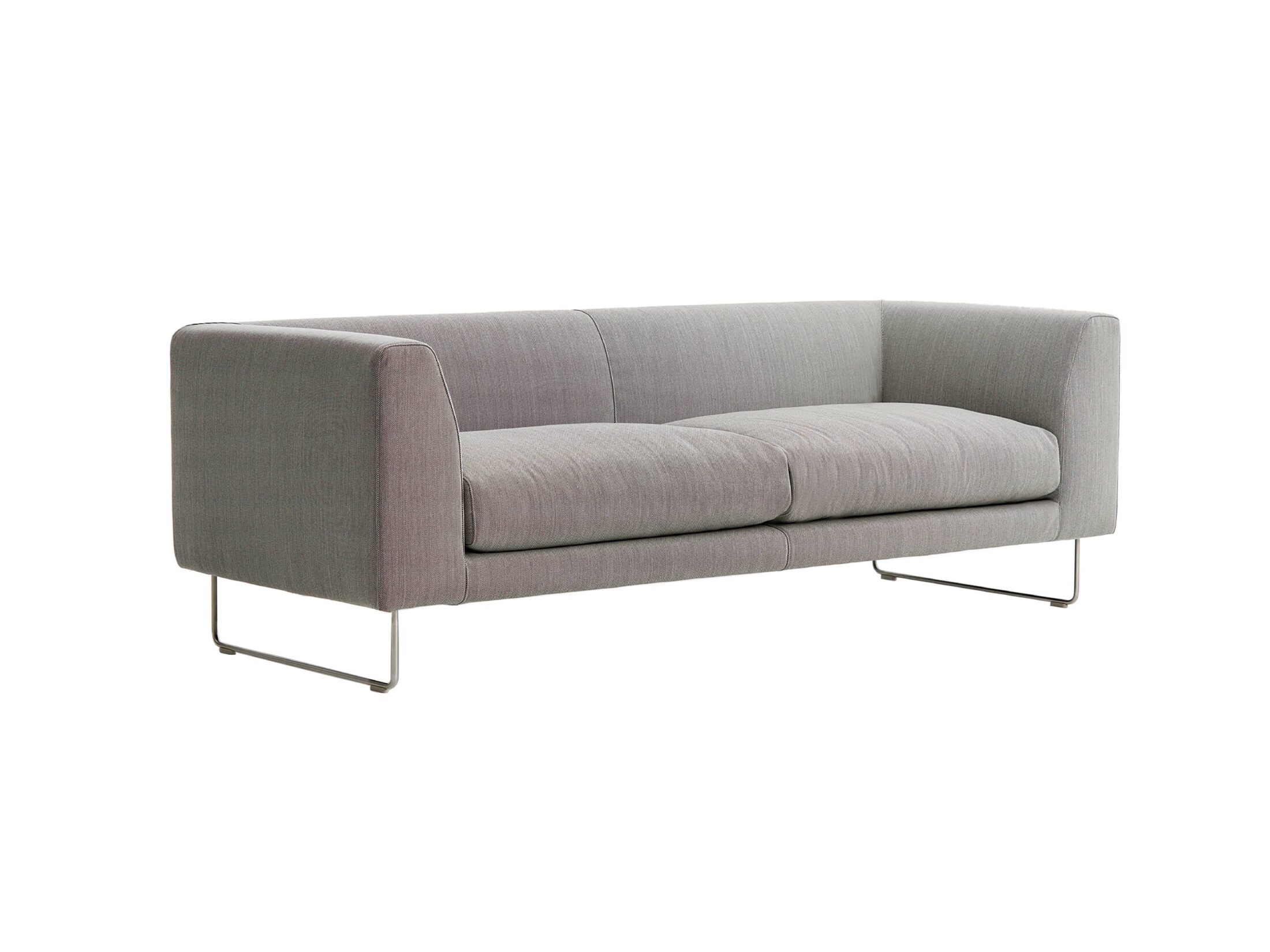 Sofa modułowa Elan Cappellini – widok frontalny w tkaninie jasnoszarej